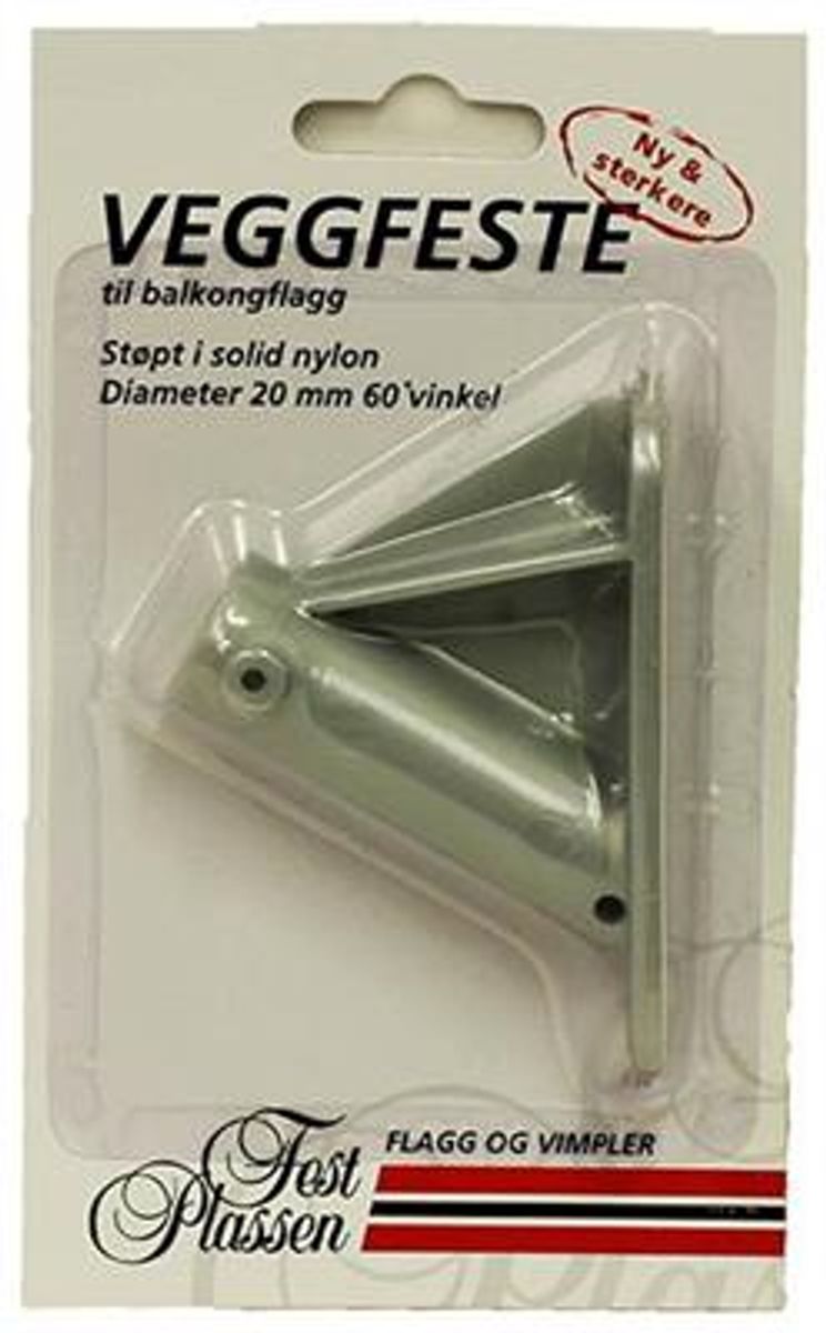 Veggfeste for Flagg 20mm 60`vinkel