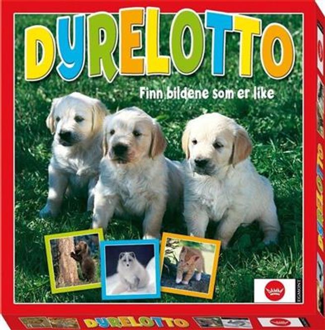 Hovedbilde Dyrelotto - Finn Bildene som er like - Brettspill