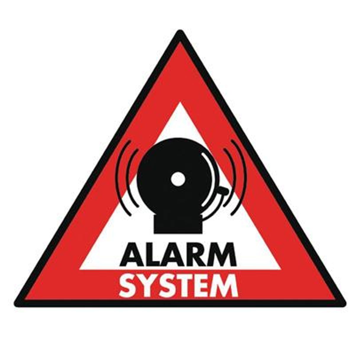 Alarm Klistremerker Varseltrekant 120 x 140 mm - pakke med 5 stk