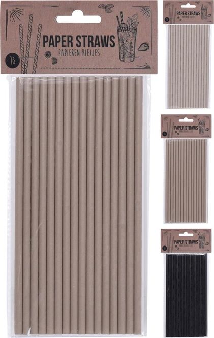 Hovedbilde Sugerør Papp 16 stk i pk - Miljøvennlig