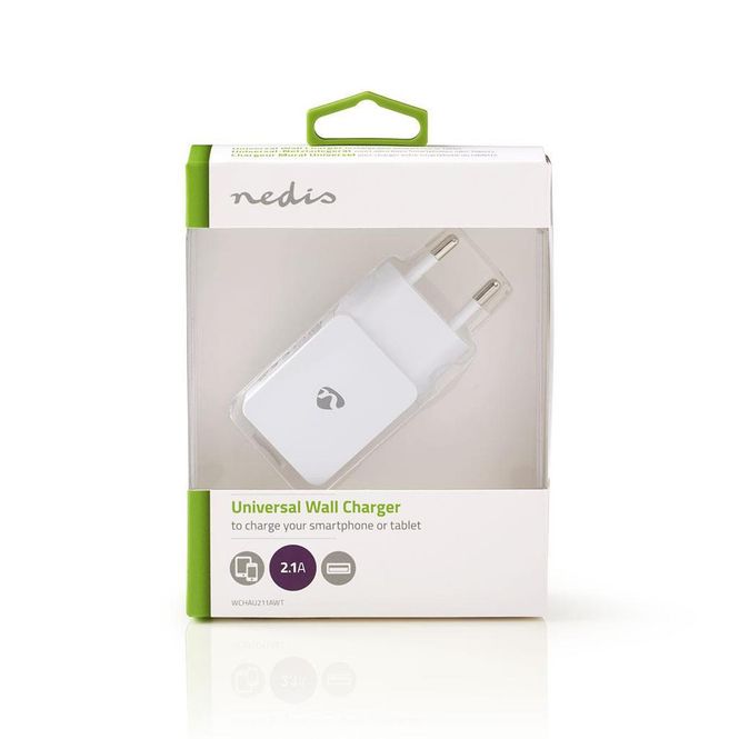 Hovedbilde Vegglader - Universal - 2,4 A - 1-utgang - USB-A ...