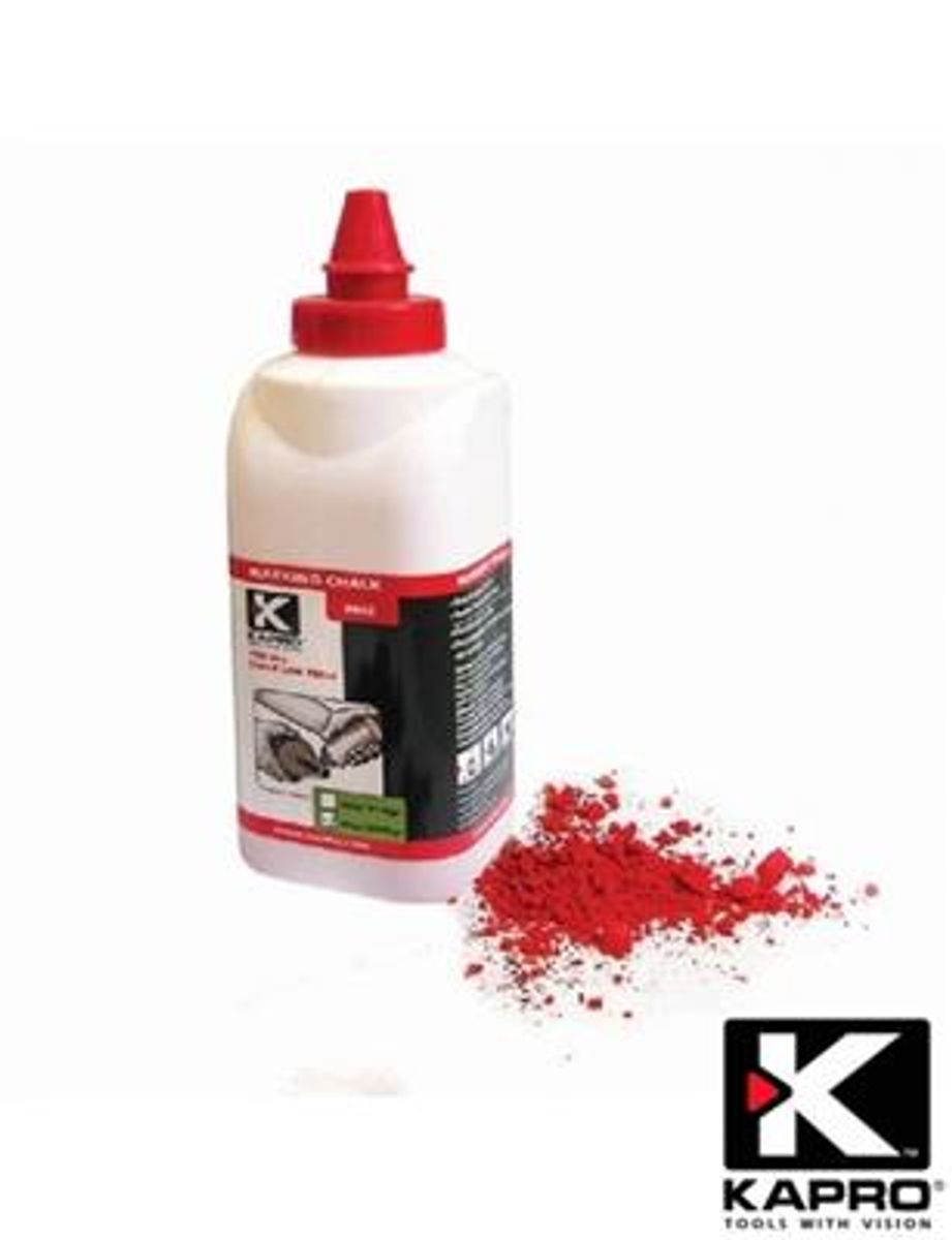 Kritt til Krittsnor - Flaske 226 gram Rød Kalk - Kapro