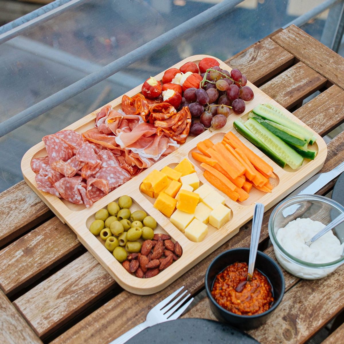 Serveringsbrett i Bambus Med Lokk