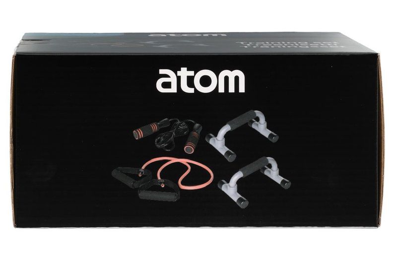 Treningsett, Hoppetau, Pushup Barer og Styrkestrikk - ATOM