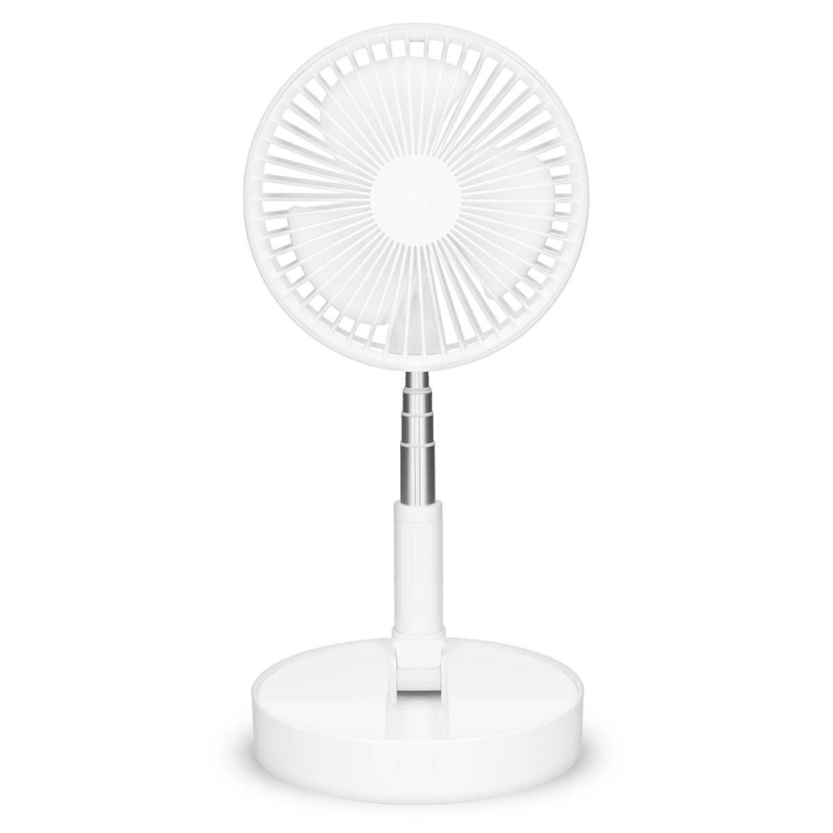 Bordvifte - Bærbar vifte - Pidestallvifte - 20 cm diameter - oppladbar - Lang driftstid