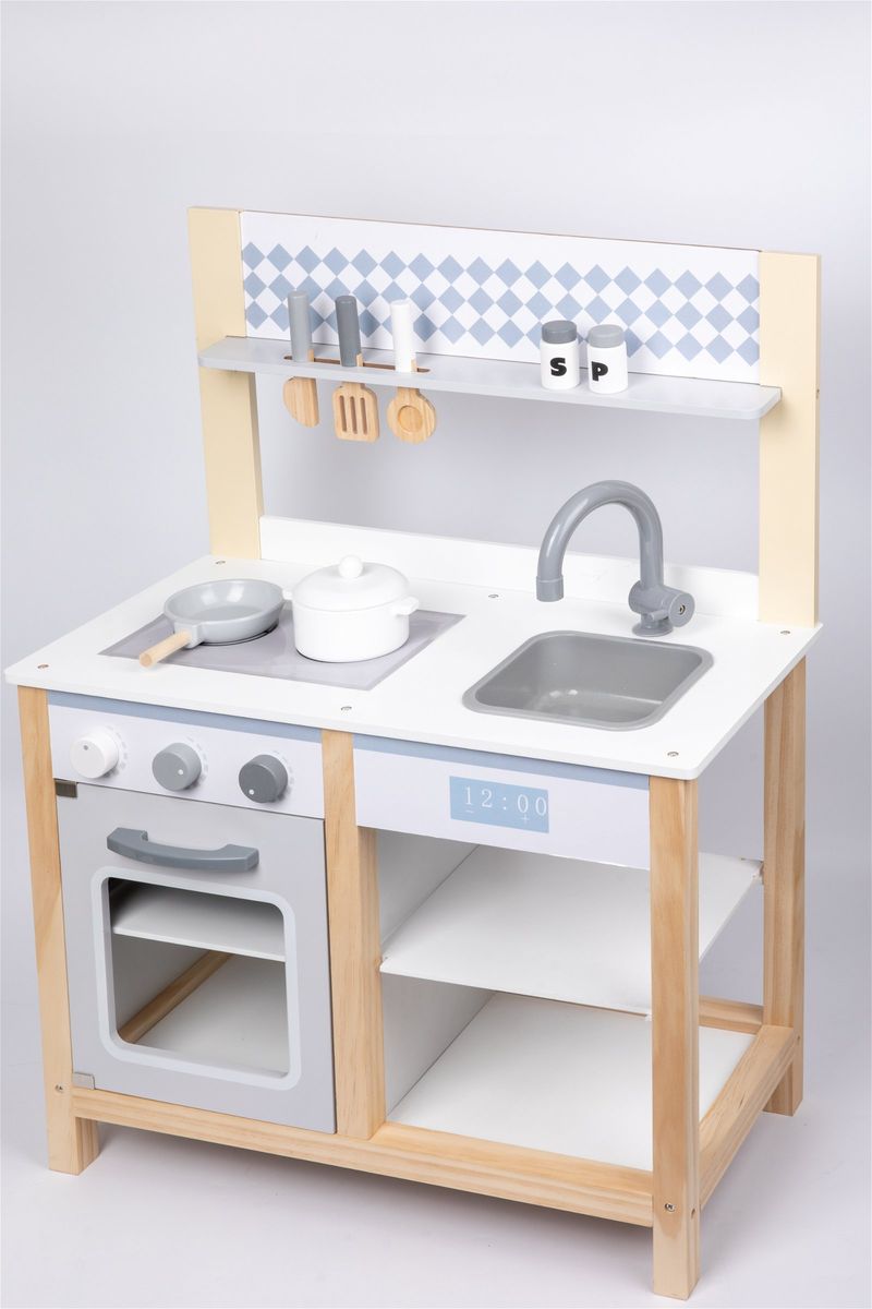 Lekekjøkken For Barn - Stort Lekekjøkken i Tre med masse tilbehør