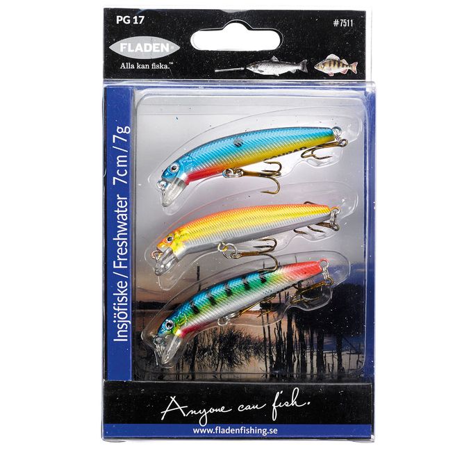 Hovedbilde Fiskesluk - Wobblersett - 3-pk