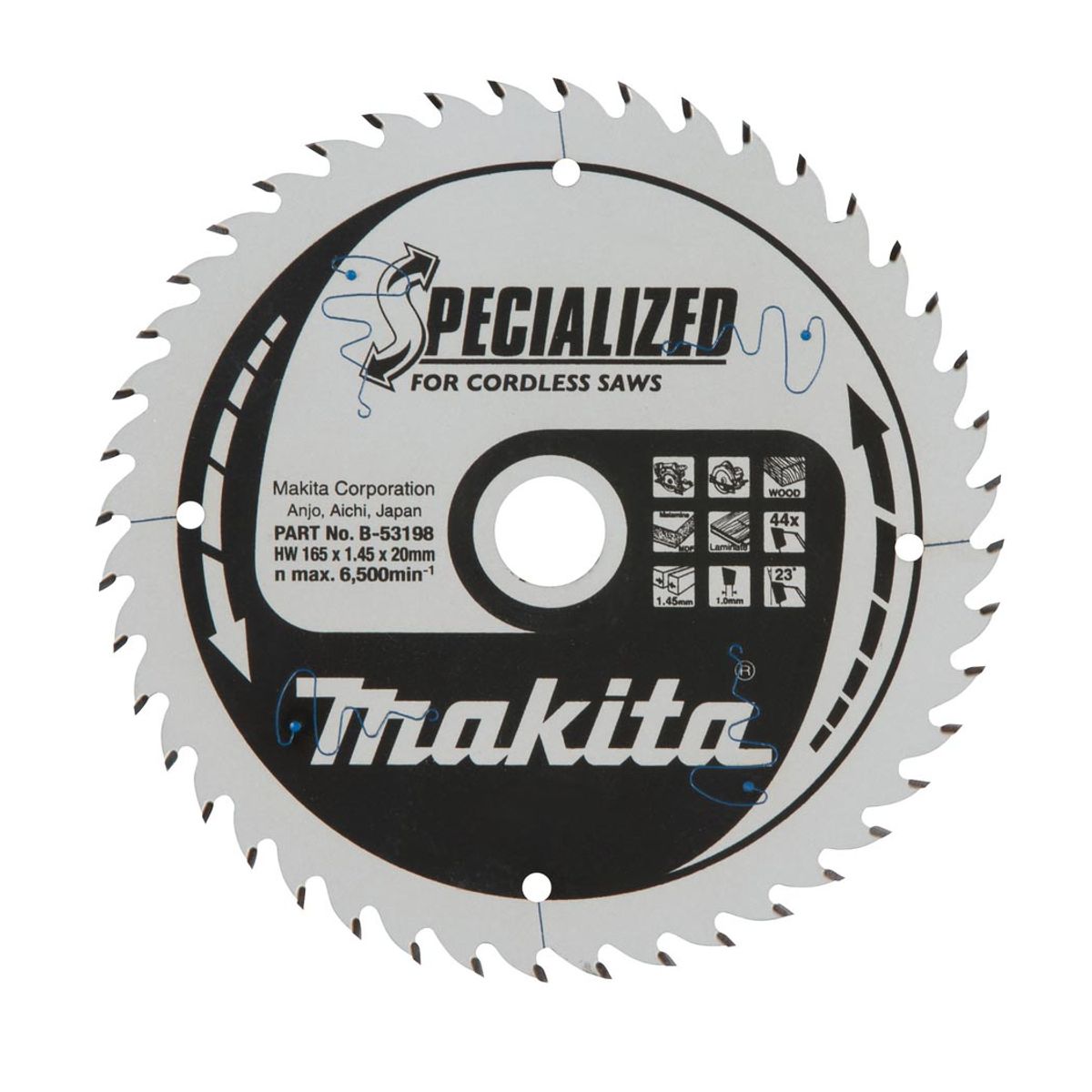 Makita Sirkelsagblad Specialized 165 mm Tre/MDF/Laminat B-53198