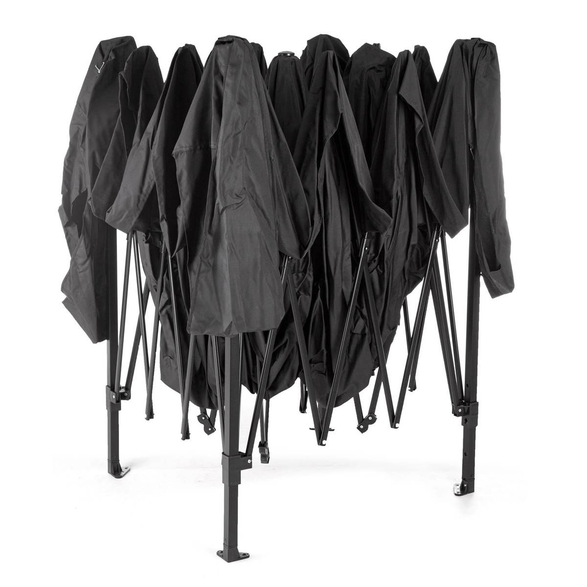 Paviljong Pop-up - Sammenleggbar - 3x3 meter - Sort