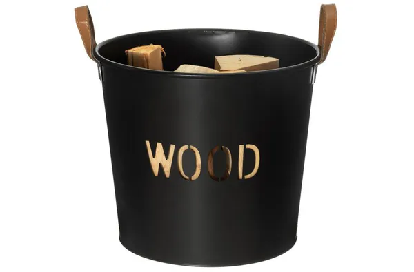 Hovedbilde Wood Vedkurv i Metall