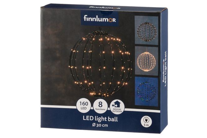 Hovedbilde Led-Lys Kule med 160 Fargerike Led-Lys - 30cm - ...