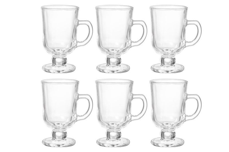 Gløgglass 13 cl 6-pk i Klart Glass med Håndtak – Perfekt for Julegløggen fra Maku Kitchen Life