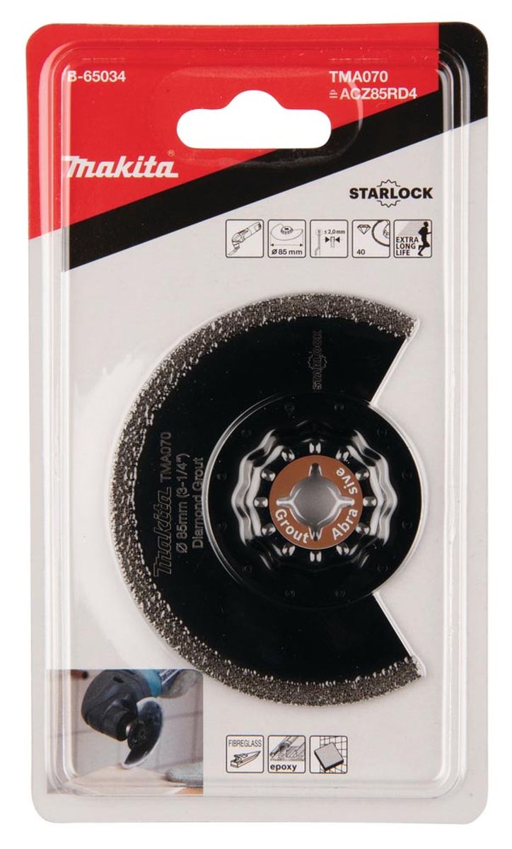 Makita Segmentsagblad 85 mm Diamant K40 Starlock Fuger/Mørtel B-65034