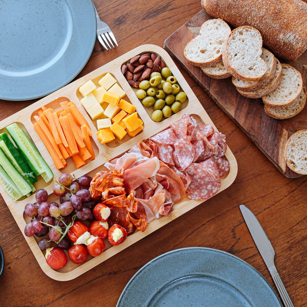 Serveringsbrett i Bambus Med Lokk