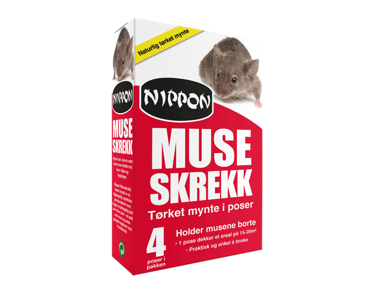 Museskrekk 4 poser a 7gram - Genialt mot Mus