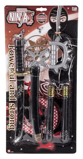 Hovedbilde Ninjasett 6 Deler med Sverd, Nunchako, ...