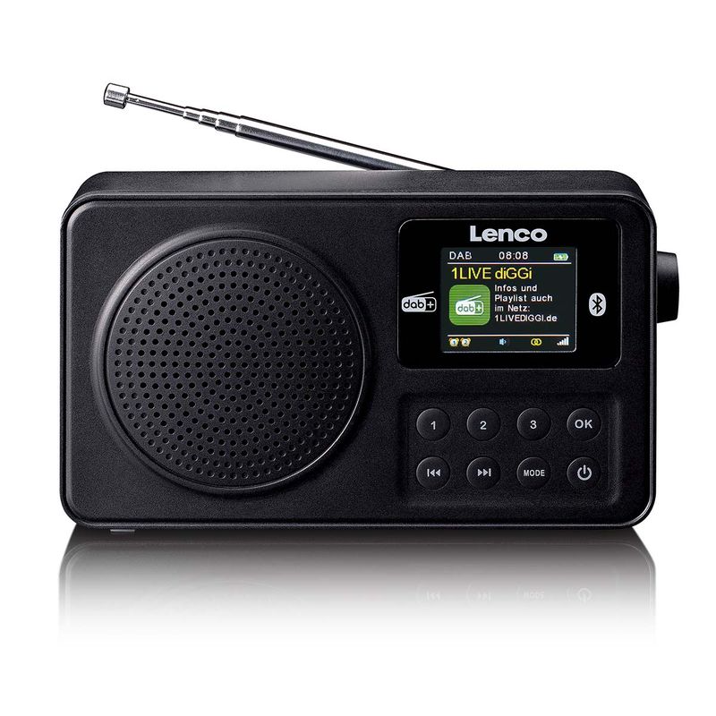 Bærbar DAB+/FM-radio med Bluetooth og Oppladbart Batteri - Lenco Nødradio