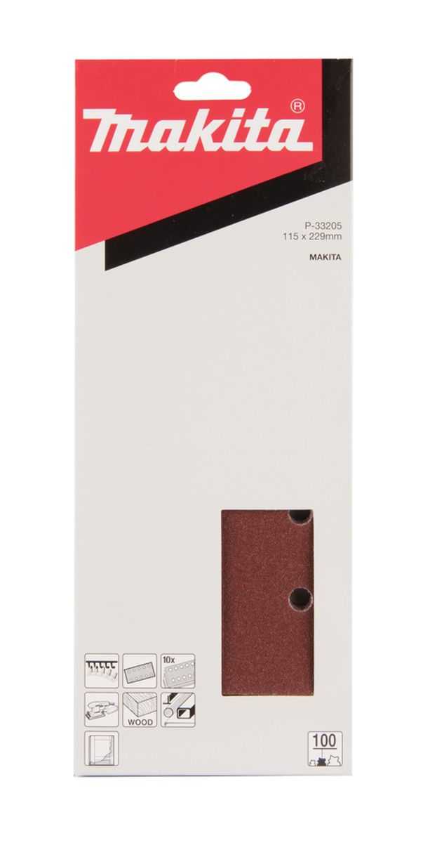Makita Slipepapir 115x232 mm K100 10 stk. P-33205