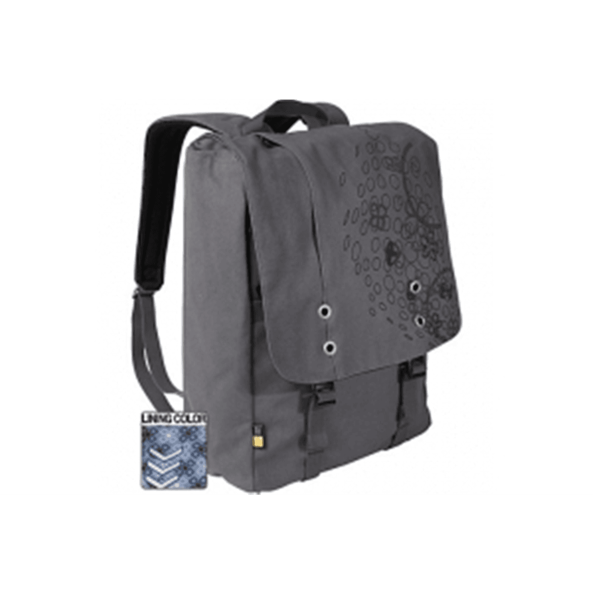 Skolesekk - Case Logic Retro Canvas Skoleryggsekk. Grå