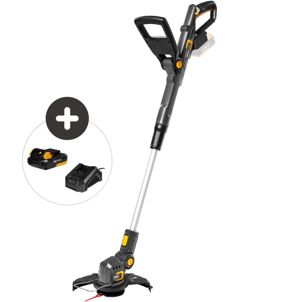 Texas gresstrimmer batteridrevet GTX2000 (20V) m/batteri og lader 90063251