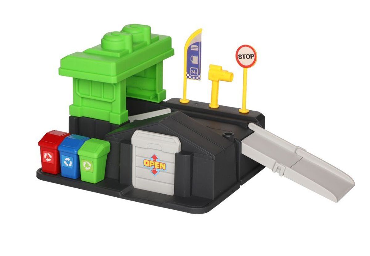 Parkeringshus med Helikopter, Biler og Lekematte - City Garage fra SixSix-Zero