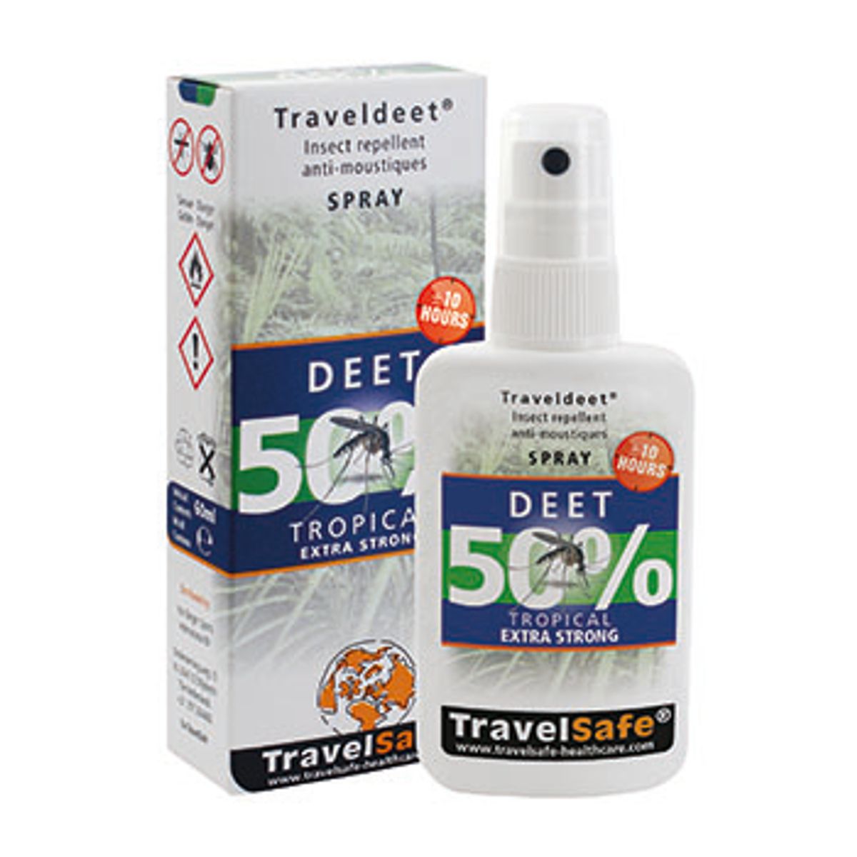 Myggspray - Traveldeet 50% - 60ml Sprayflaske