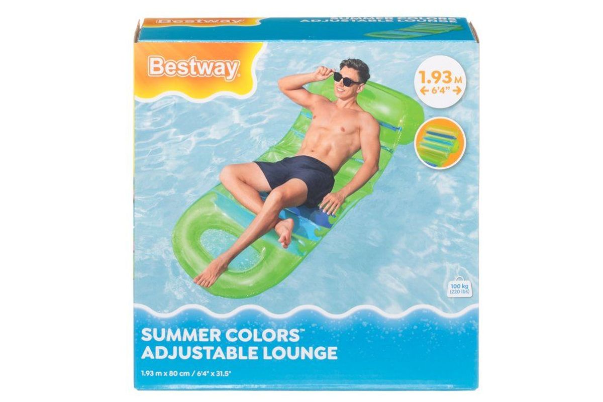 Bestway Oppblåsbar Madrass Sommerfarger med Ryggstøtte 193x80cm