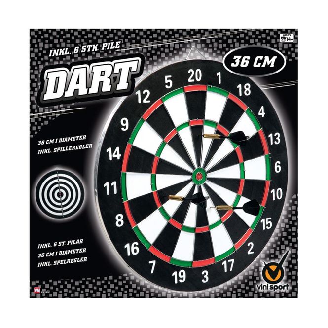 Hovedbilde Dart Spill 36cm med 6 Piler