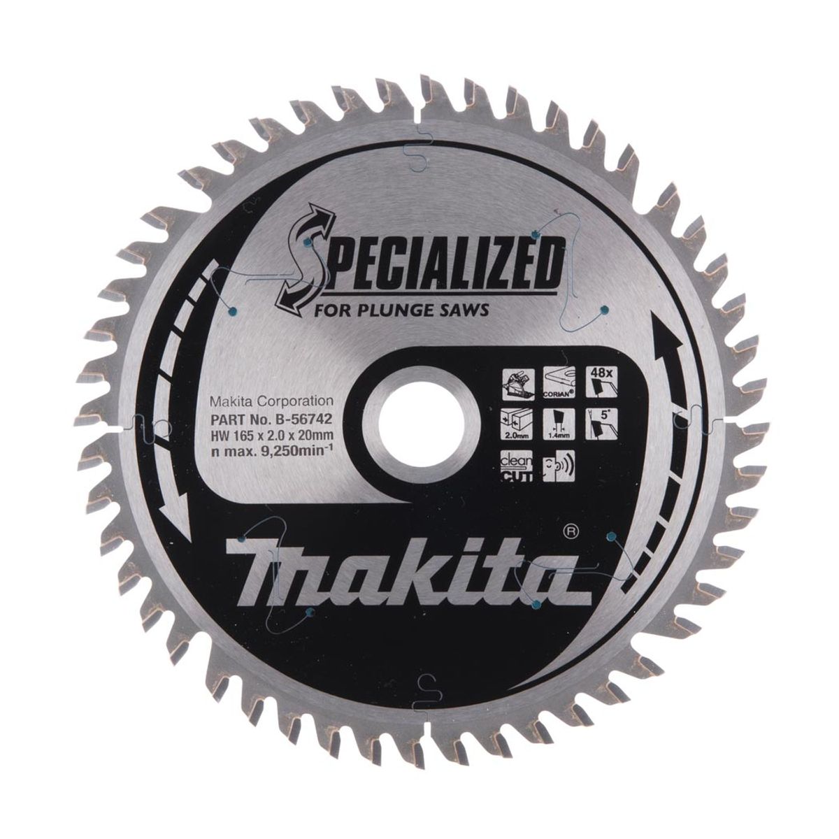 Makita Sirkelsagblad Specialized 165 mm Corian B-56742