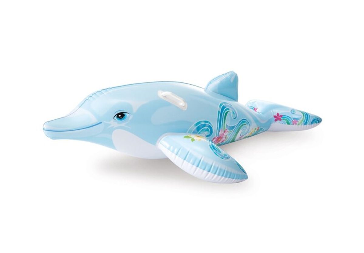 Oppblåsbar Ride on Delfin på Hele 175cm - Intex Badeleke