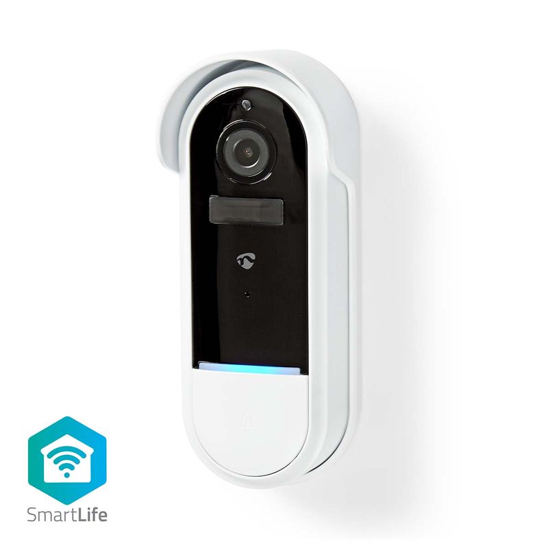 Smart Wi-Fi Video Dørklokke, Ringeklokke med Trådløst Kamera - Nedis