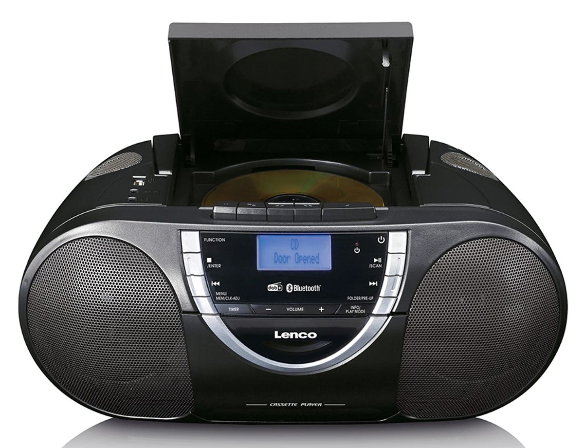 DAB+, CD- og Kassettspiller - Bluetooth - Lenco - SCD6900 - 230V og Batteridrift