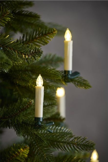 Hovedbilde Juletrelys - 10 stk Led med Fjernbetjening - ...