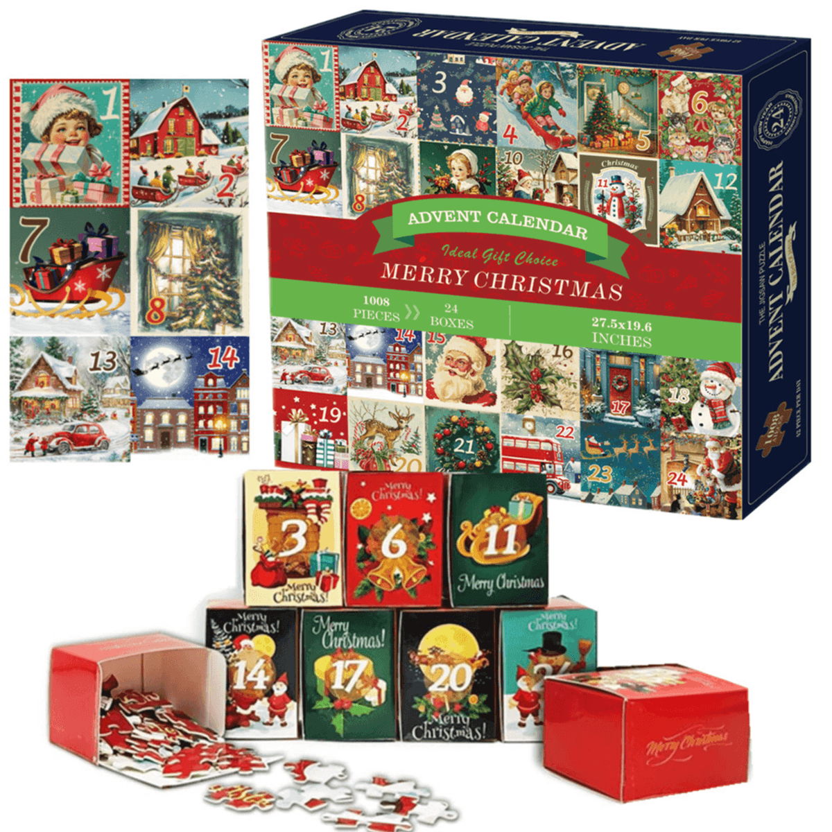 Adventskalender - Julekalender - Nostalgiske puslespill