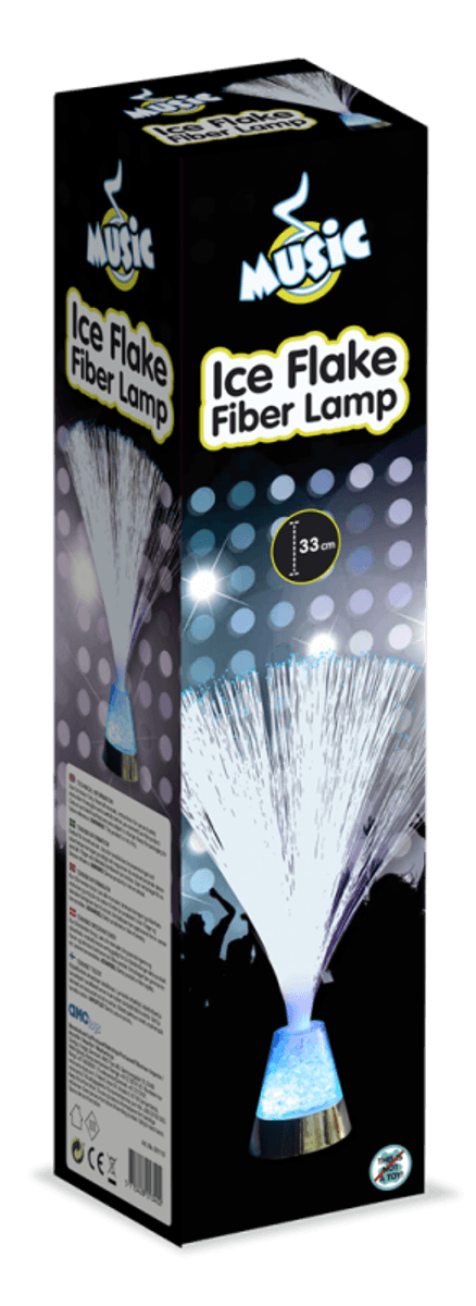 Optisk Fiberlampe - Led Ice Flake Lampe