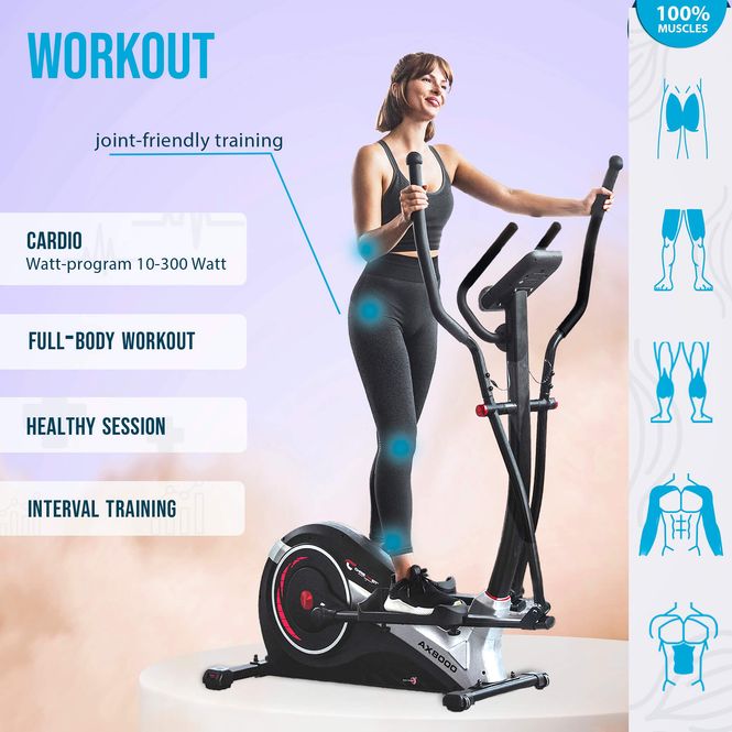 Hovedbilde Robust ellipsemaskin ergometer med Bluetooth ...