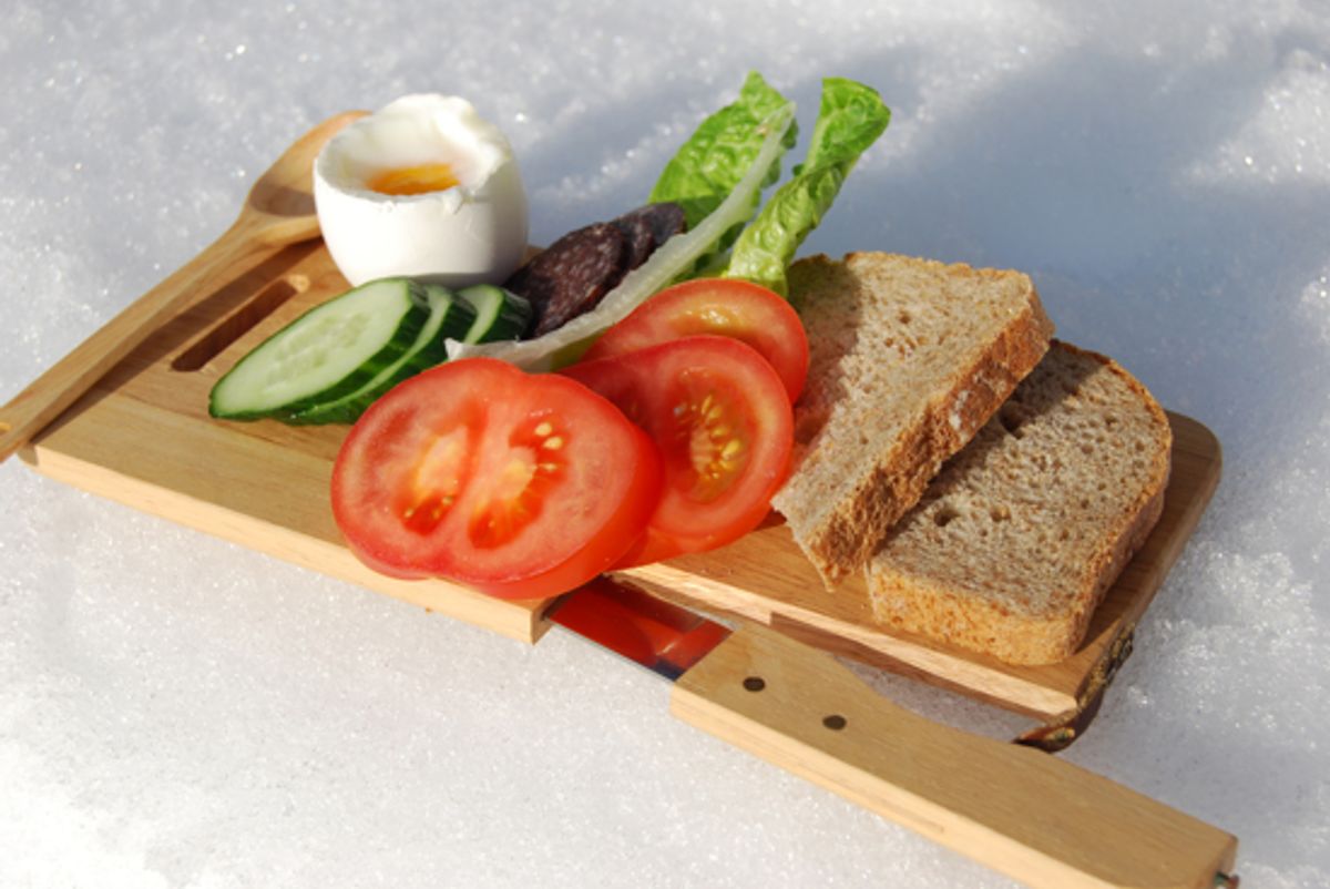 Trefjøl med Kniv - 24x12cm - Haraldfjøla