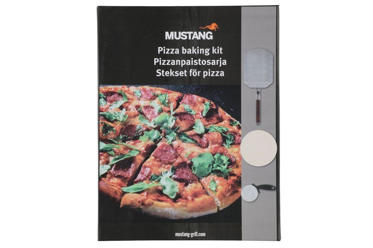 Pizzasett - Pizzastein, Pizzaspade og Pizzakutter - Mustang Pizzasett