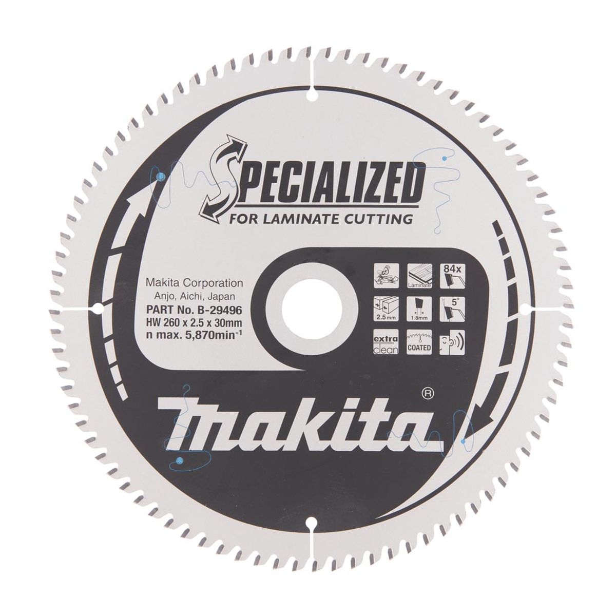 Makita Sirkelsagblad Specialized 260 mm MDF/Laminat B-29496