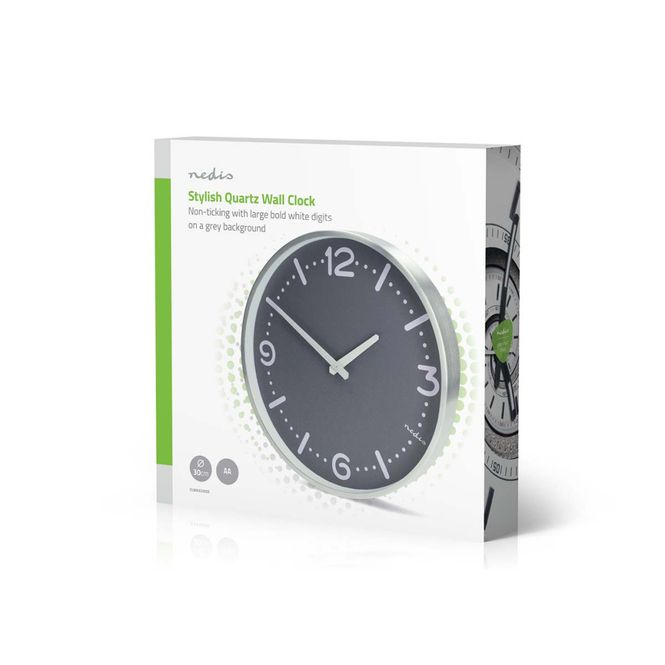 Hovedbilde Veggur  Diameter 30 cm -  Aluminium - Stille ...