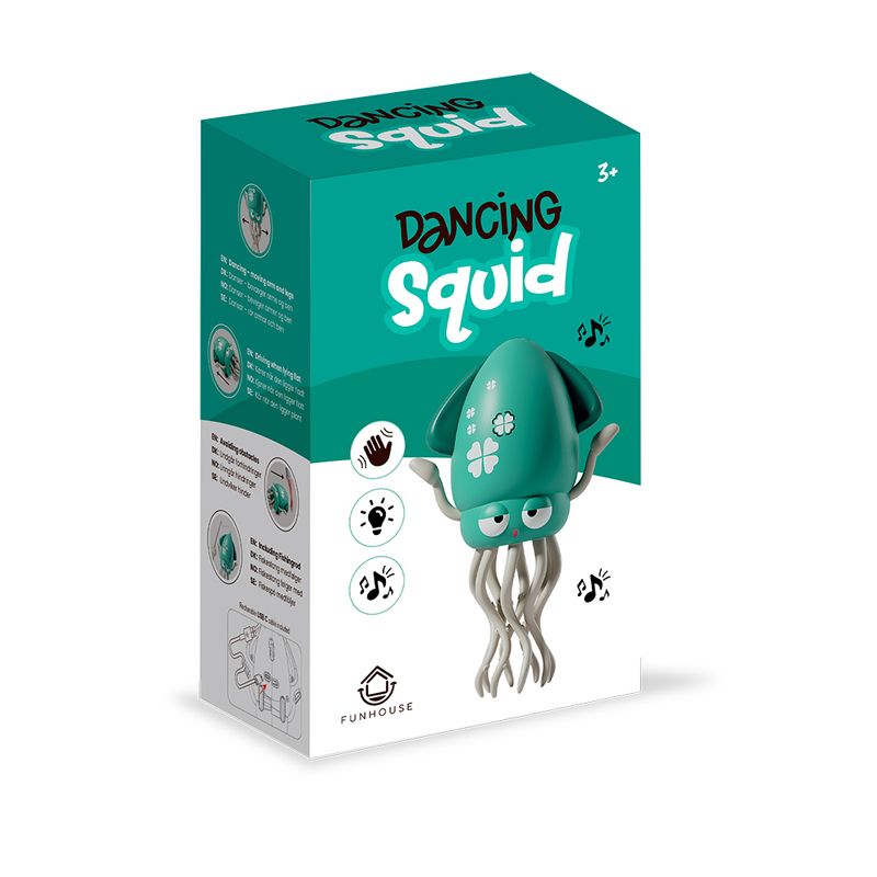 Dancing Squid – Green - Dansende Blekksprut med Musikk