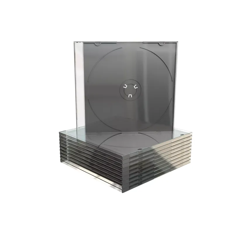 CD Slimcase 5,2 mm 10 stk i pk. Transparent/svart - CD-singel cover
