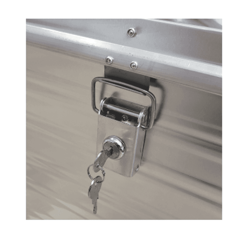 Aluminiumskasse 76 Liter med Bærehåndtak og Lås