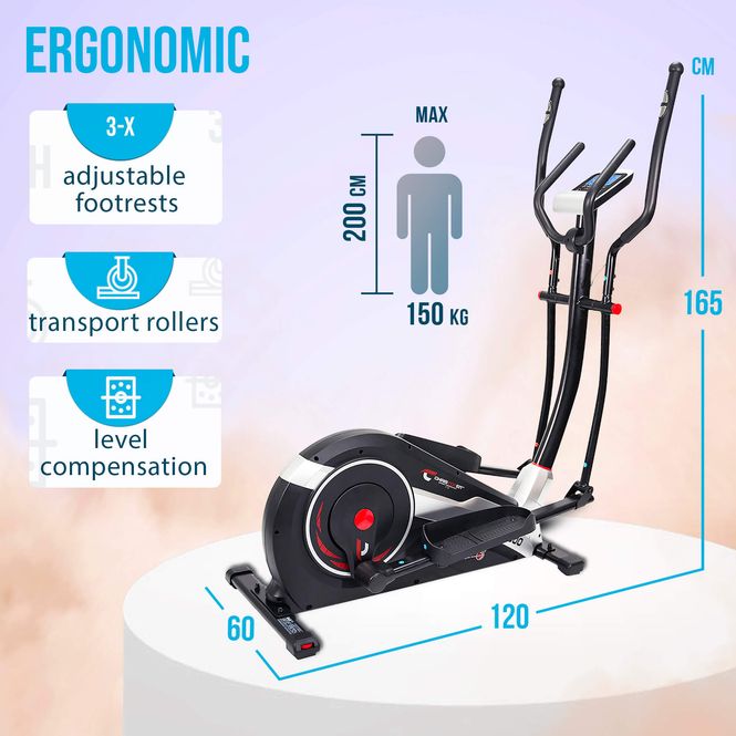 Hovedbilde Robust ellipsemaskin ergometer med Bluetooth ...