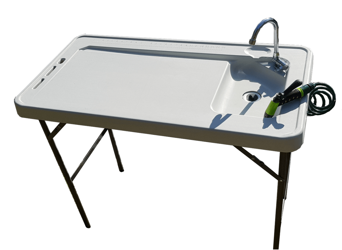 Utekjøkken - Sløyebord - Slaktebord - komplett med vask og armatur - Sammenleggbar