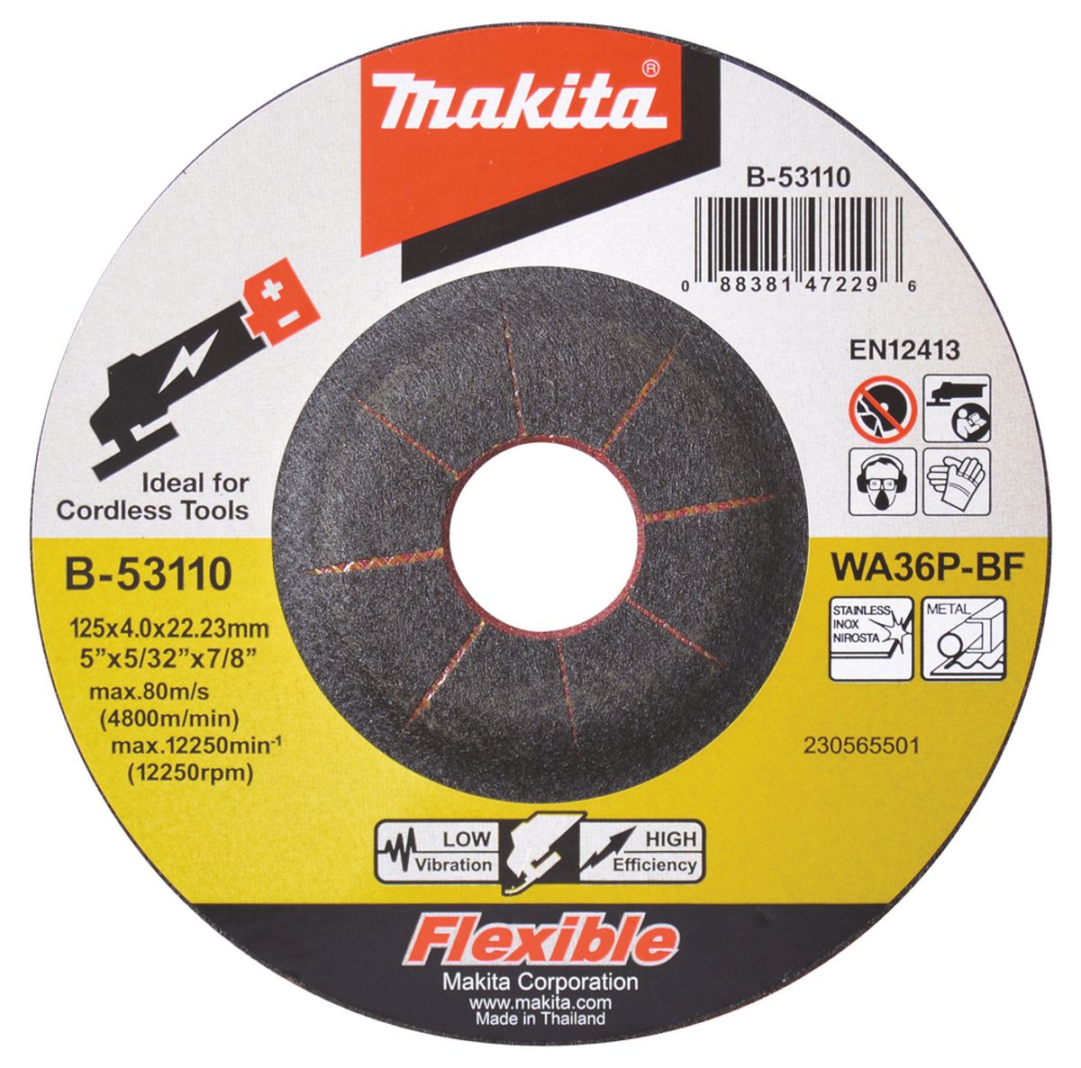 Makita Slipeskive 125x4 mm WA36P B-53110