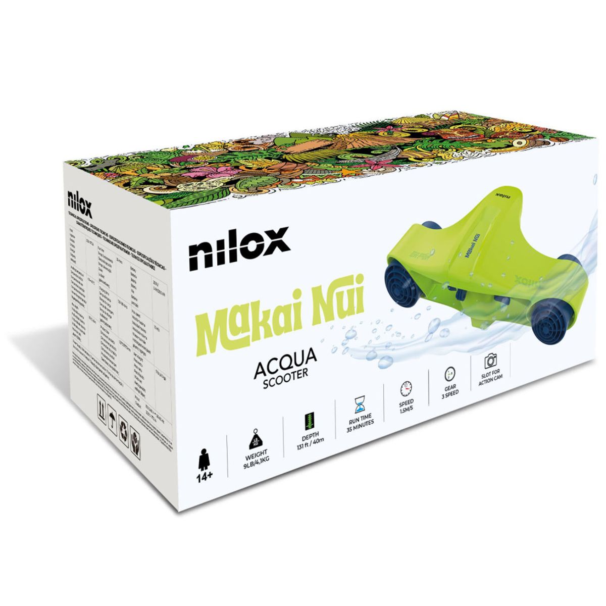 Nilox Makai Nui Undervannsscooter – Fly gjennom vannet med 5,4 km/t og 40m dybde