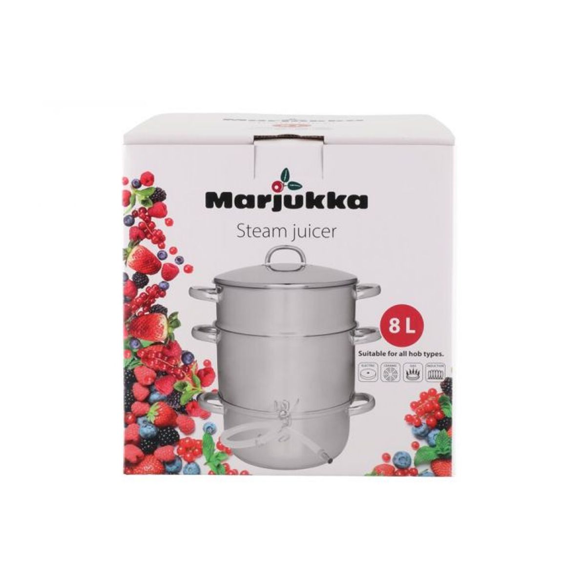 Saftkoker 8L i Rustfritt Stål – Til Alle Komfyrtyper (Inkl. Induksjon & Gass)