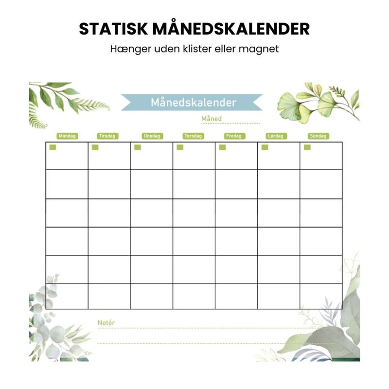 Månedsplanlegger - Planlegg Ukene Hele Måneden