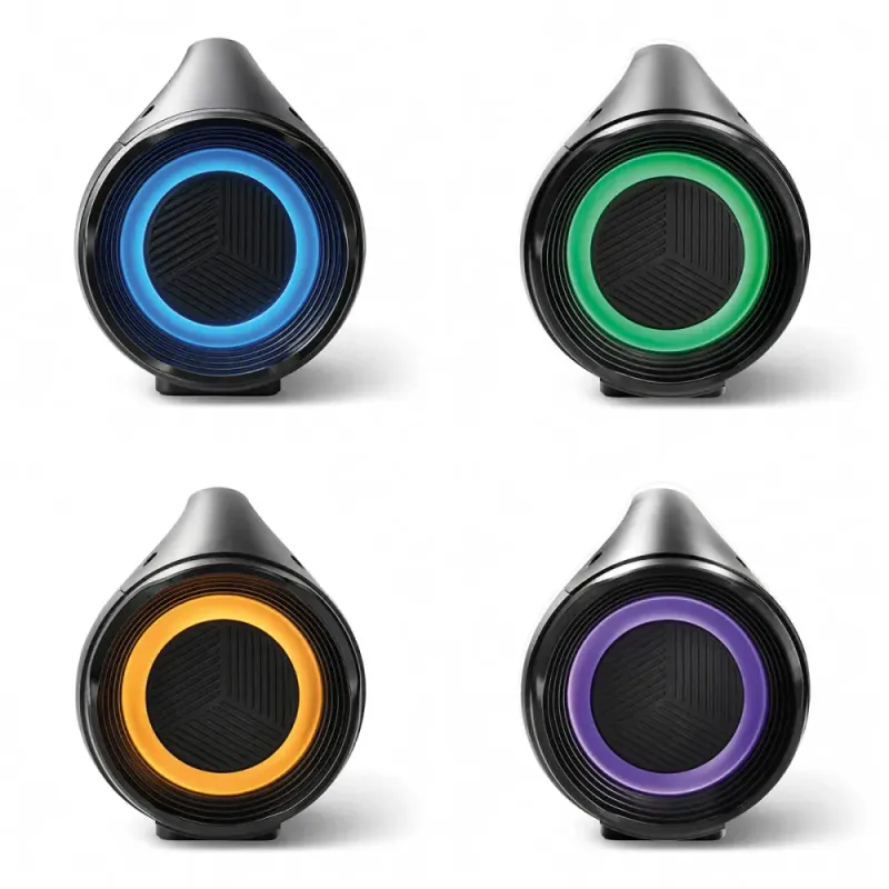 Bluetooth Høyttaler - Party Boombox 150 watt - Oppladbar med Partylys
